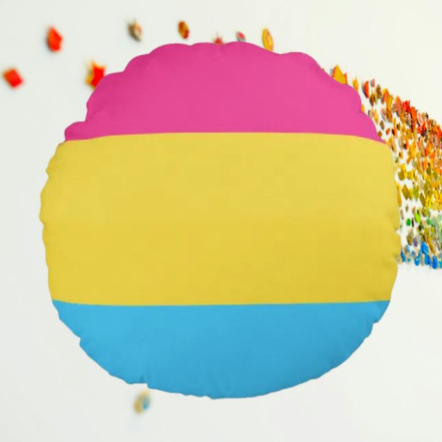 Pansexual Pride Circle Round Cushion (Creator Uploaded)