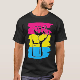 Pansexual Pride Fist Pansexuality Flag Queer Pan P T-Shirt