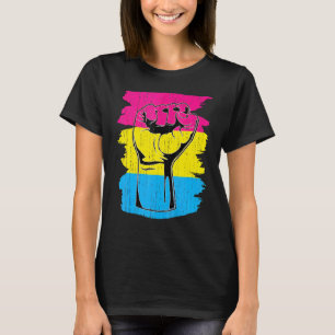 Pansexual Pride Fist Pansexuality Flag Queer Pan P T-Shirt