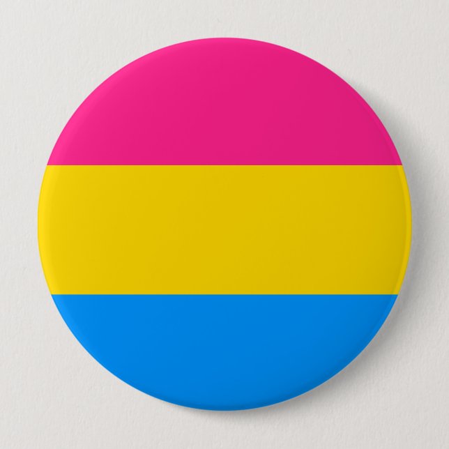 Pansexual Pride Flag 10 Cm Round Badge (Front)