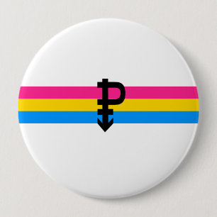 Pansexual Pride Flag 10 Cm Round Badge