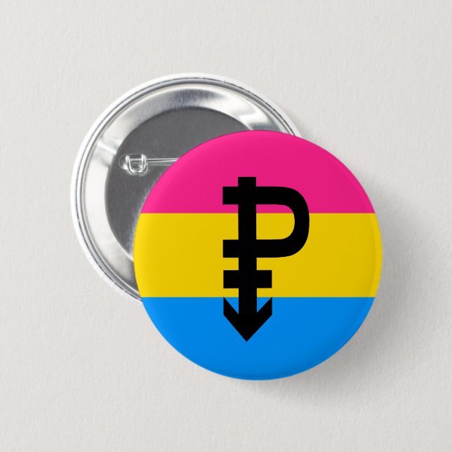Pansexual Pride Flag 6 Cm Round Badge (Front & Back)