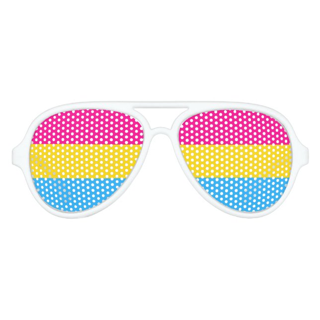 "PANSEXUAL PRIDE FLAG" AVIATOR SUNGLASSES (Front)