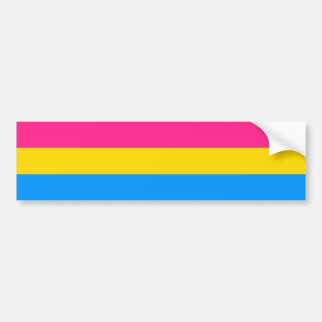 Pansexual Pride Flag Bumper Sticker (Front)
