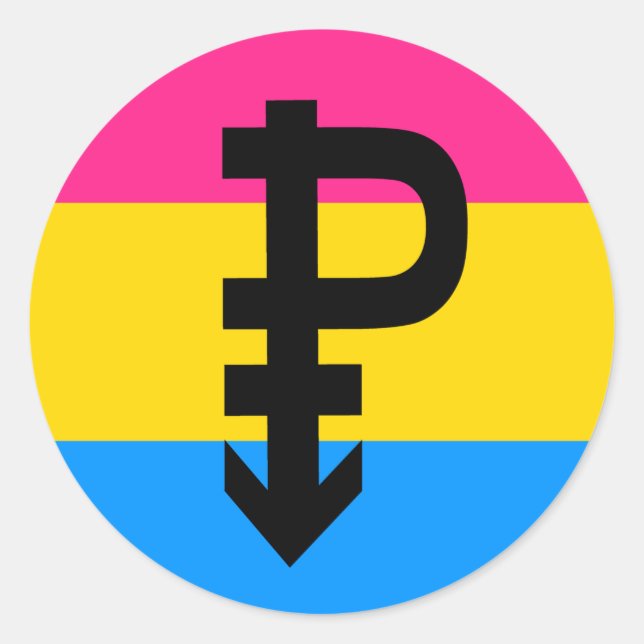Pansexual Pride Flag Classic Round Sticker (Front)