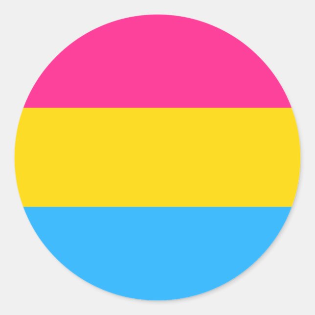 Pansexual Pride Flag Classic Round Sticker (Front)