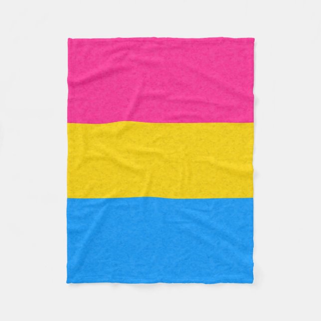 Pansexual Pride Flag Coloured Background Fleece Blanket (Front)