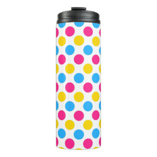 Pansexual Pride Flag Colours Polkadots Thermal Tumbler