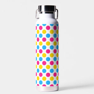 Pansexual Pride Flag Colours Polkadots Water Bottle