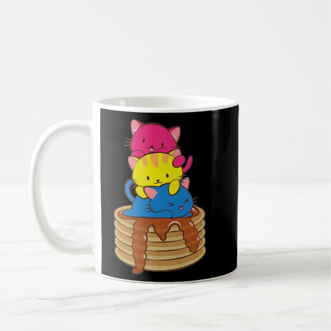 Pansexual Pride Flag Cute LGBTQ Pan Pride Kawaii C Coffee Mug (Left)
