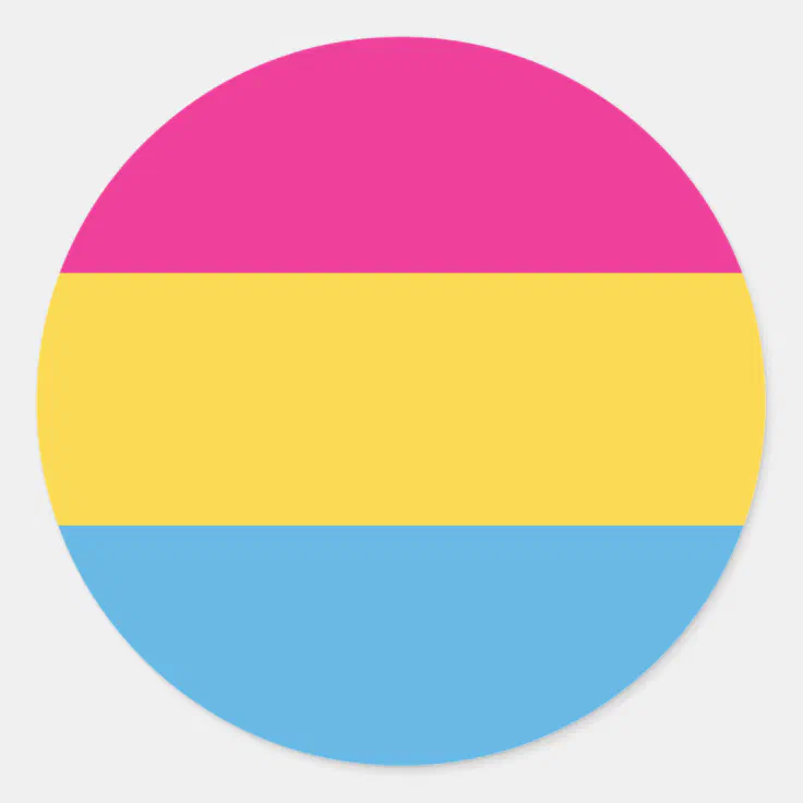 Pansexual Pride Flag Design Stripes Classic Round Sticker Zazzle
