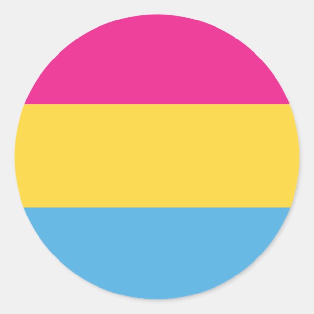 Pansexual | Pride Flag Design | Stripes | Classic Round Sticker (Front)