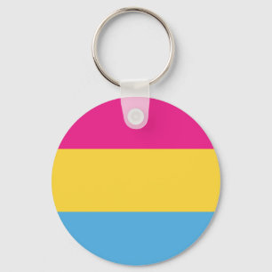 Pansexual Pride Flag Design Stripes Key Ring