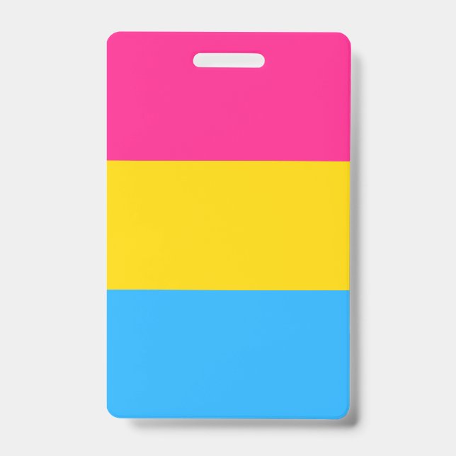 Pansexual Pride Flag ID Badge (Front)