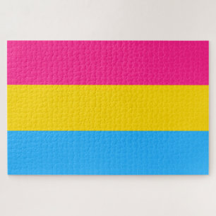 Pansexual Pride Flag Jigsaw Puzzle