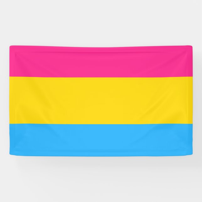 Pansexual Pride Flag LGBTQ Banner (Horizontal)