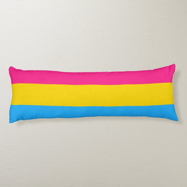 Pansexual Pride Flag LGBTQ Body Cushion (Back)