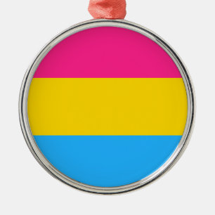 Pansexual Pride Flag LGBTQ Metal Ornament