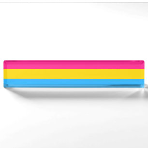 Pansexual Pride Flag LGBTQ Nameplate
