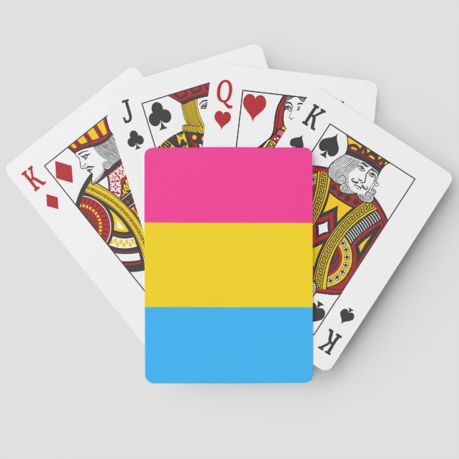 Pansexual Pride Flag LGBTQ Playing Cards (Back)