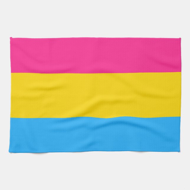Pansexual Pride Flag LGBTQ Tea Towel (Horizontal)