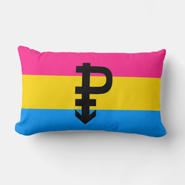Pansexual Pride Flag Lumbar Cushion (Front)