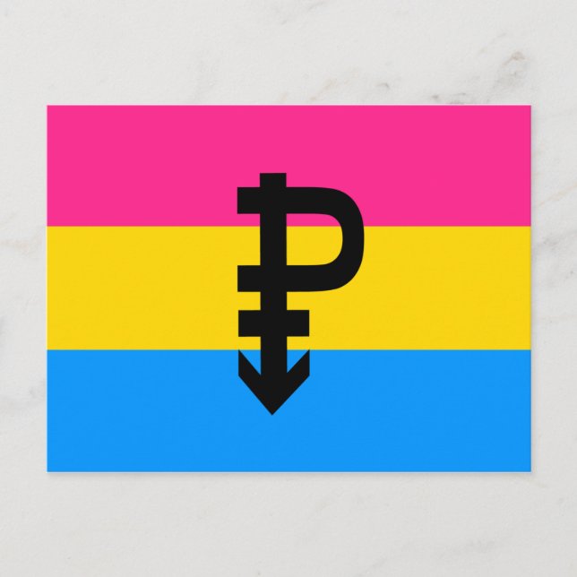 Pansexual Pride Flag Postcard (Front)