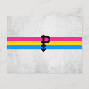 Pansexual Pride Flag Postcard