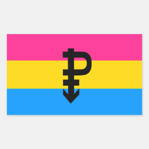Pansexual Pride Flag Rectangular Sticker