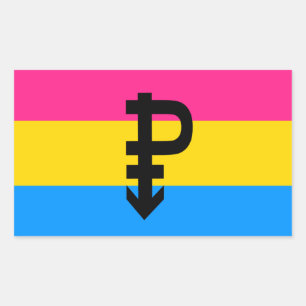 Pansexual Pride Flag Rectangular Sticker