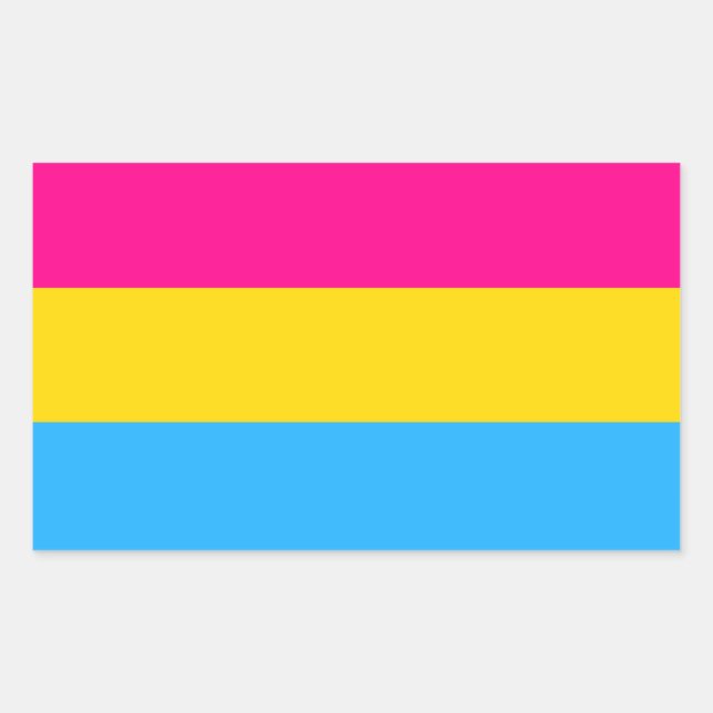 "PANSEXUAL PRIDE FLAG" RECTANGULAR STICKER (Front)