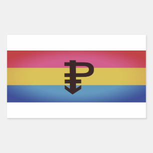 Pansexual Pride Flag Rectangular Sticker