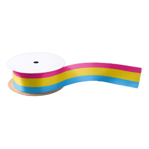 Pansexual Pride Flag Satin Ribbon