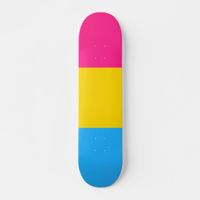 Pansexual Pride Flag Skateboard (Front)
