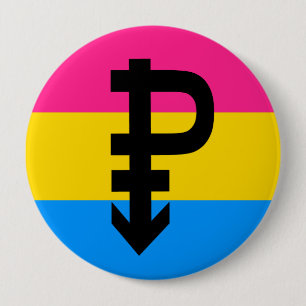PANSEXUAL PRIDE FLAG STRIPES DESIGN 10 CM ROUND BADGE