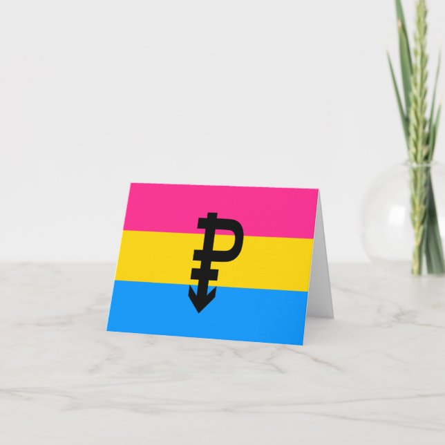 Pansexual Pride Flag Thank You Card (Front)
