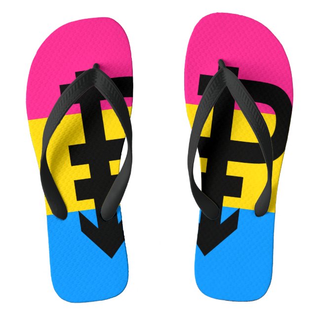 Pansexual Pride Flag Thongs (Footbed)