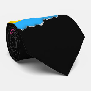 Pansexual Pride flag Tie