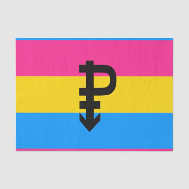 Pansexual Pride Flag Tissue Paper (Front)