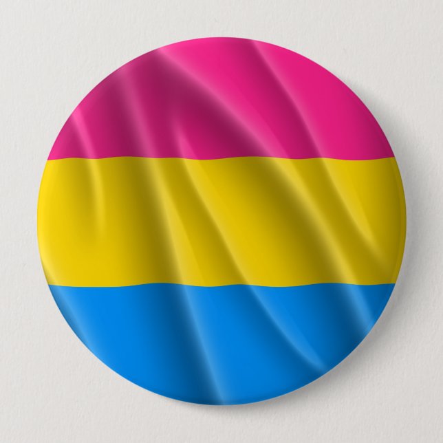 PANSEXUAL PRIDE FLAG WAVY DESIGN - 2014 PRIDE.png 10 Cm Round Badge (Front)