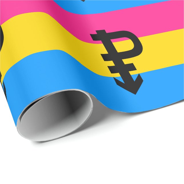 Pansexual Pride Flag Wrapping Paper (Roll Corner)