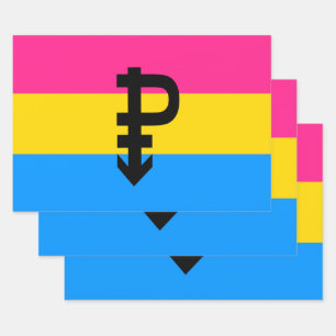 Pansexual Pride Flag Wrapping Paper Sheet