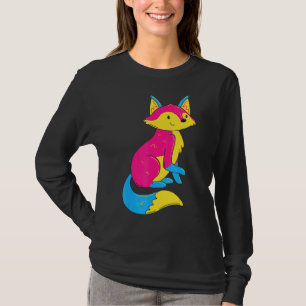 Pansexual Pride Fox Lgbt Pan Flag Pansexuality Pan T-Shirt