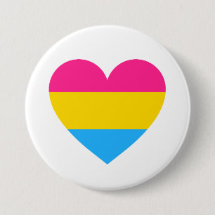 Pansexual Pride Heart 7.5 Cm Round Badge