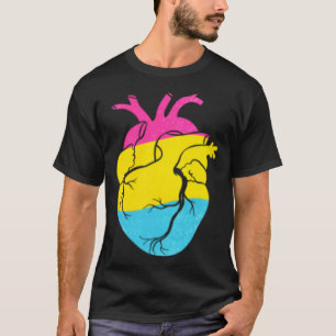 Pansexual Pride Heart Flag T-Shirt