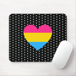 Pansexual Pride Heart Mouse Pad