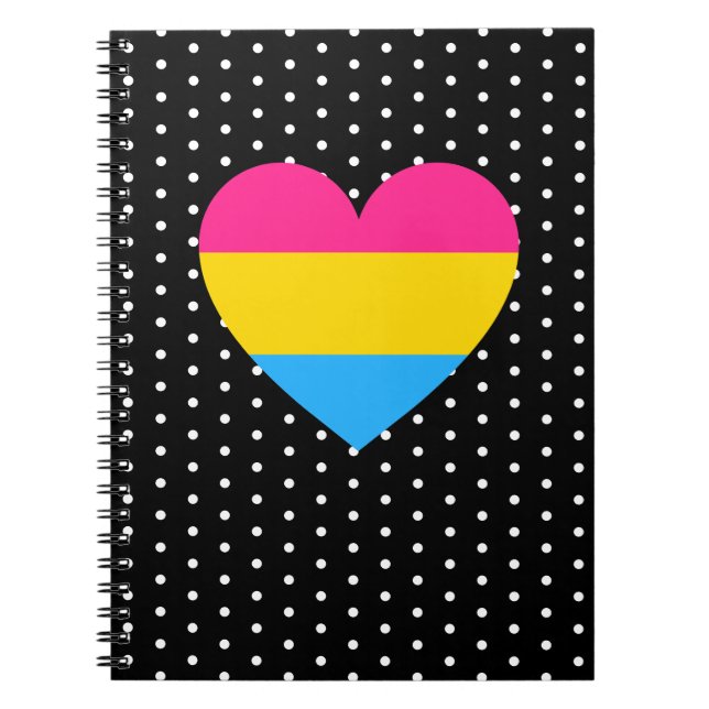 Pansexual Pride Heart Notebook (Front)