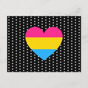 Pansexual Pride Heart Postcard