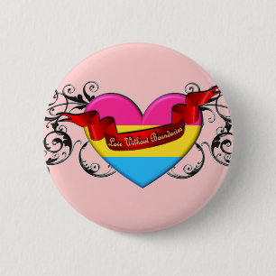 Pansexual Pride: Love Without Boundaries 6 Cm Round Badge