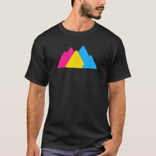 Pansexual Pride Mountains LGBTQ Pan Flag  LGBTQIA+ T-Shirt